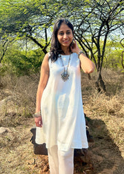 White Cotton Satin Coord